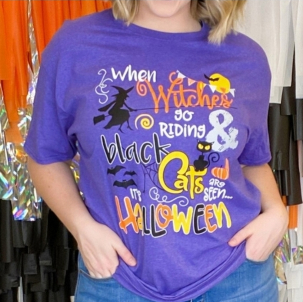 NEW Halloween Witches Ride Tee